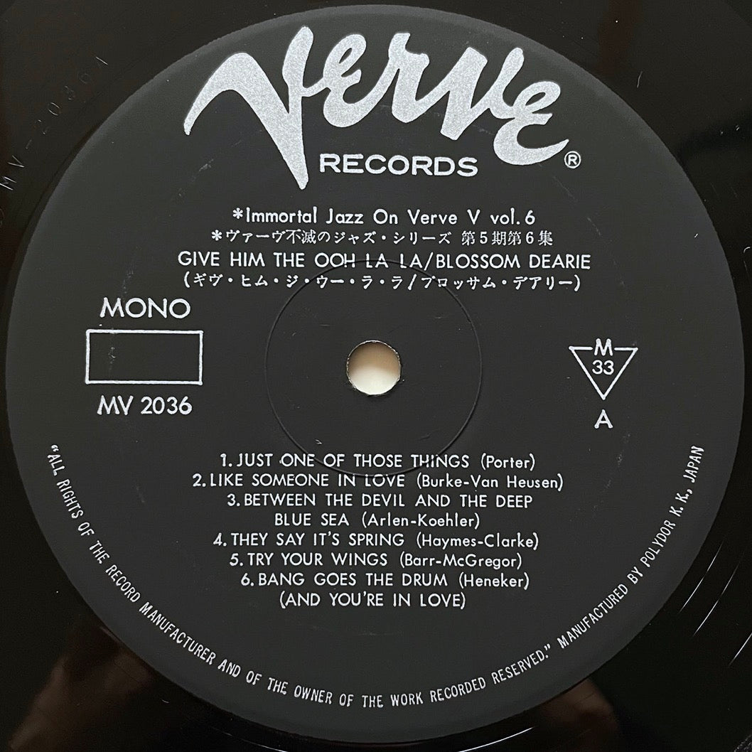 BLOSSOM DEARIE / GIVE HIM THE OOH-LA-LA - Japan Verve MONO LP MV2036