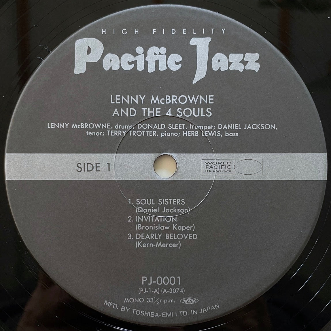 LENNY McBROWNE AND THE 4 SOULS on Pacific Jazz - Japan MONO LP NM PJ-0001