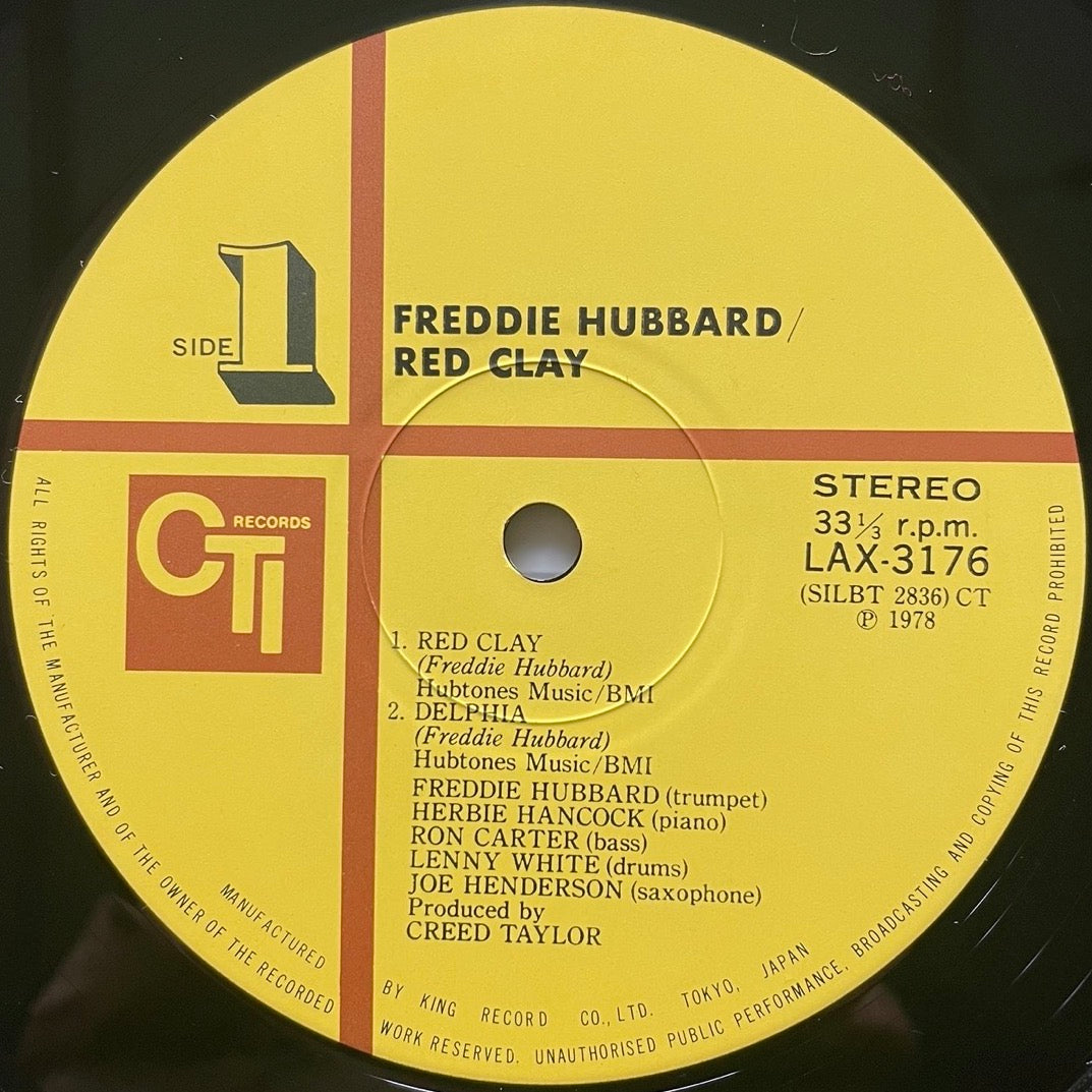 FREDDIE HUBBARD / RED CLAY on CTI - Japan LP NM LAX-3176 obi