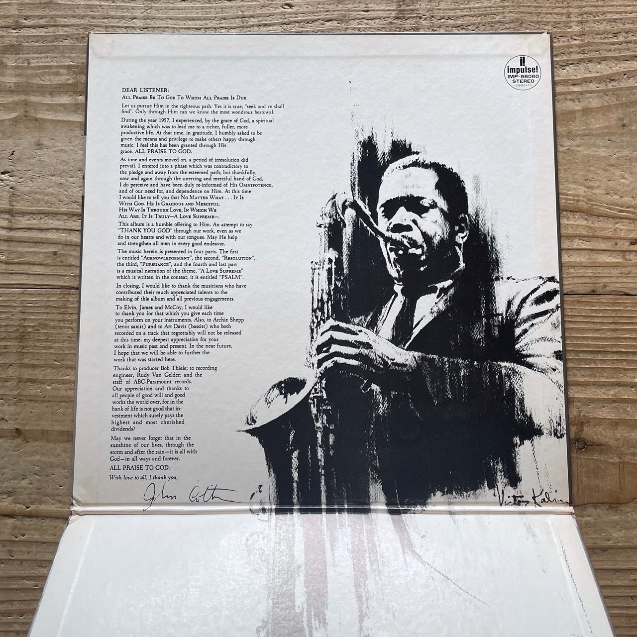 JOHN COLTRANE / A LOVE SUPREME on Impulse - Japan GF LP IMP-88060