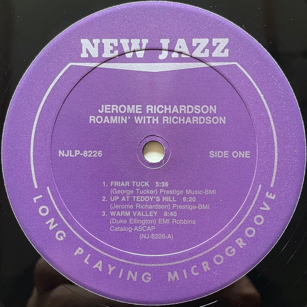 JEROME RICHARDSON / ROAMIN' WITH RICHARDSON on New Jazz - Japan LP NM WWLJ-7027