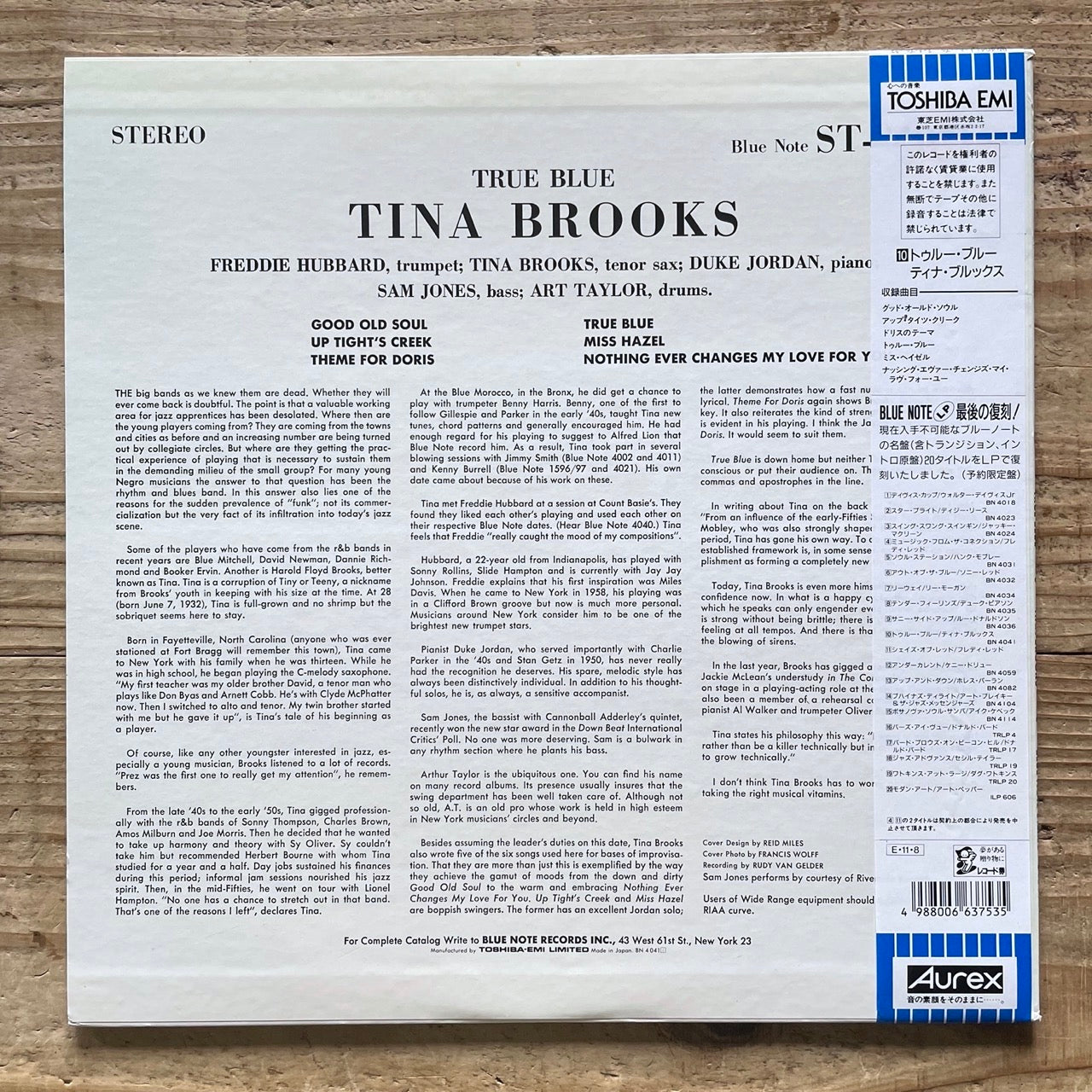 TINA BROOKS / TRUE BLUE on Blue Note - Japan LP NM BN4041 obi