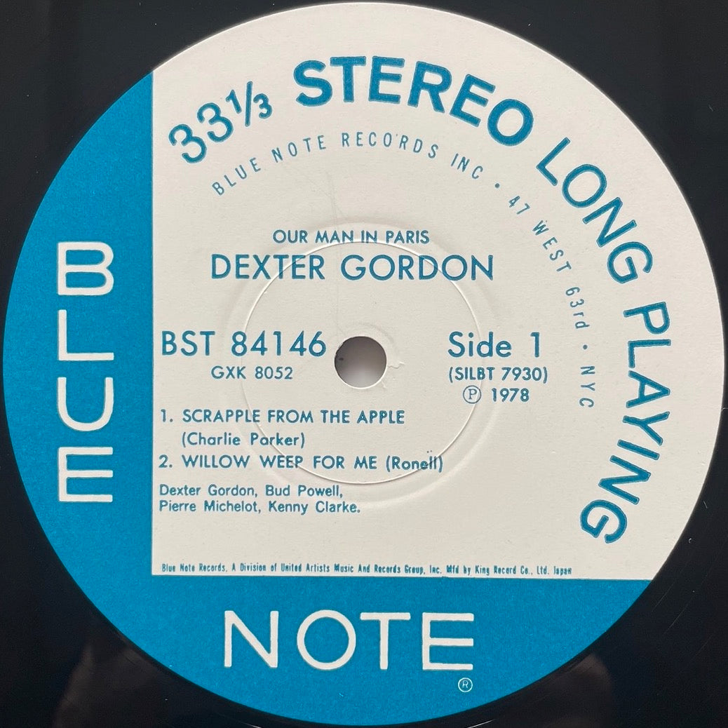 DEXTER GORDON / OUR MAN IN PARIS on Blue Note - Japan King LP NM GXK-8052 obi