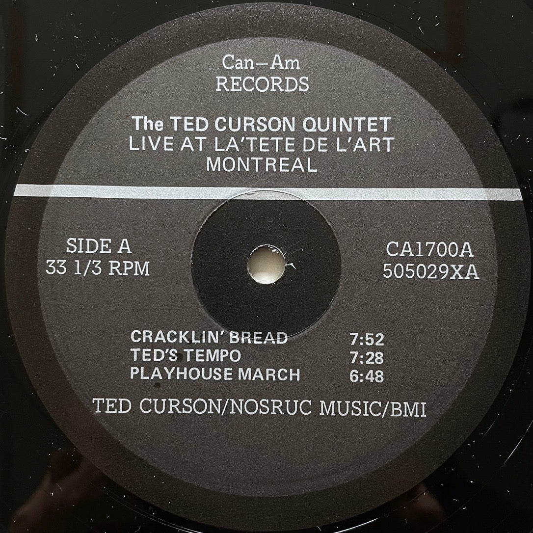 TED CURSON QUINTET / LIVE AT LA'TETE DE L'ART - Canada Can-Am LP CA 1700 NM