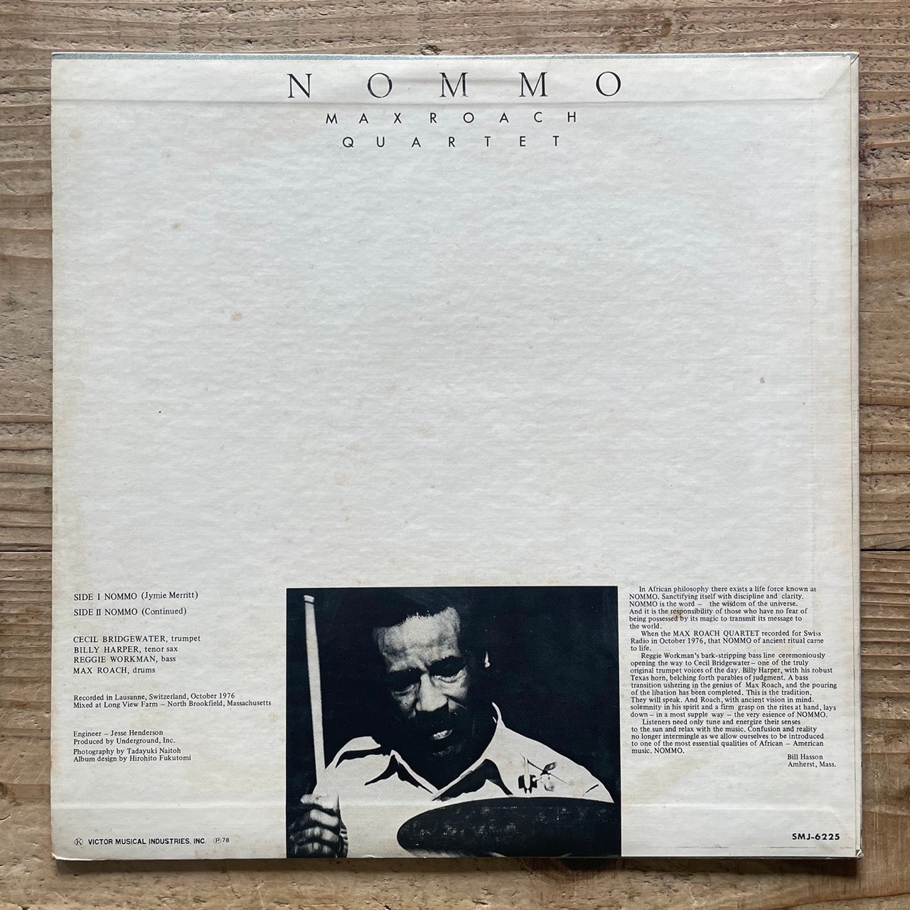 MAX ROACH QUARTET / NOMMO - Japan Victor Original LP SMJ-6225