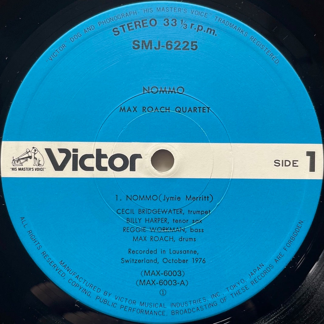 MAX ROACH QUARTET / NOMMO - Japan Victor Original LP SMJ-6225