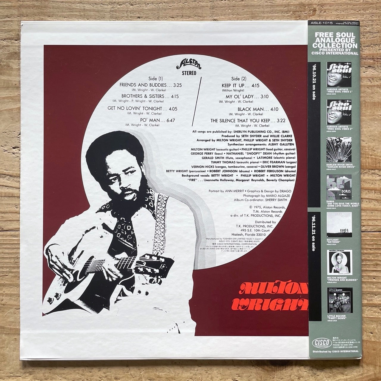 MILTON WRIGHT / FRIENDS AND BUDDIES on Alston - Japan Cisco LP NM AISLE-1015 obi