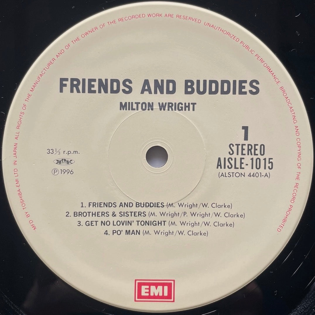 MILTON WRIGHT / FRIENDS AND BUDDIES on Alston - Japan Cisco LP NM AISLE-1015 obi