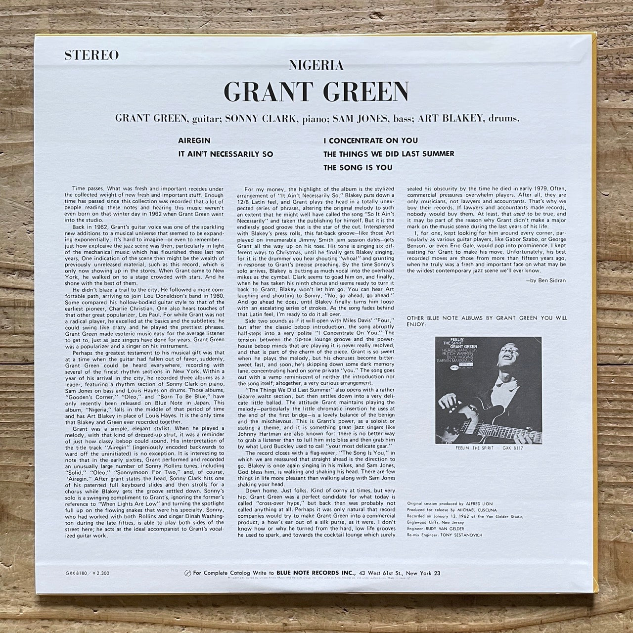 GRANT GREEN / NIGERIA on Blue Note - Japan King Original LP GXK-8180