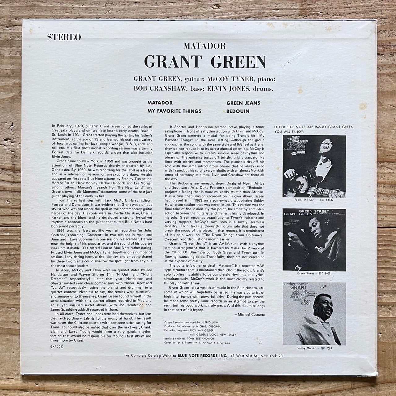 GRANT GREEN / MATADOR on Blue Note - Japan King Original LP GXF-3053