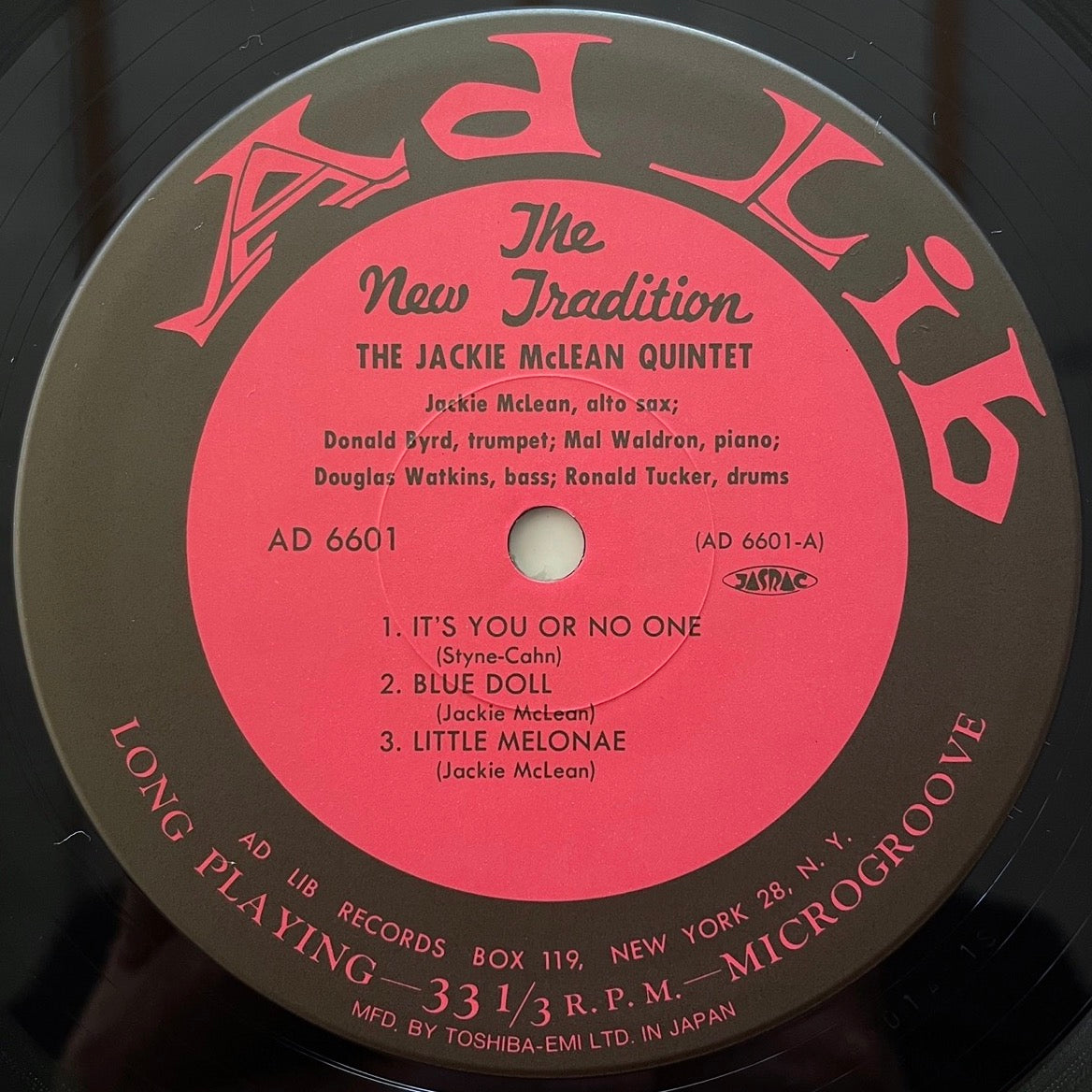 JACKIE McLEAN QUINTET / PRESENTING.. on Ad Lib - Japan MONO LP NM obi SGD-74