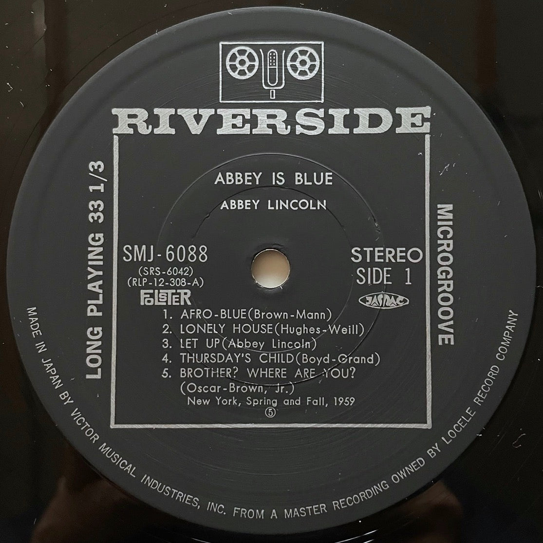 ABBEY LINCOLN / ABBEY IS BLUE on Riverside - Japan LP NM SMJ-6088 obi