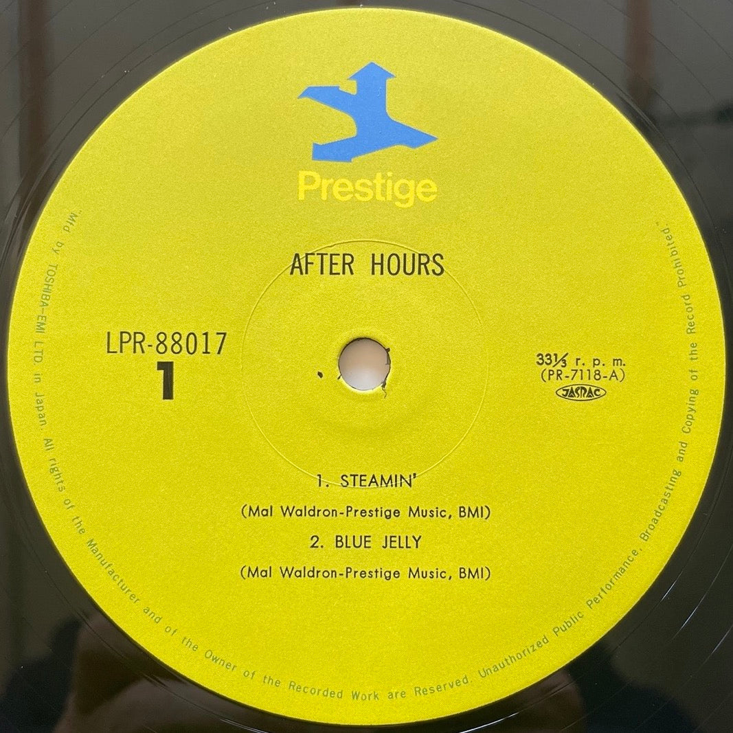 THAD JONES / AFTER HOURS - Japan Prestige MONO LP LPR-88017