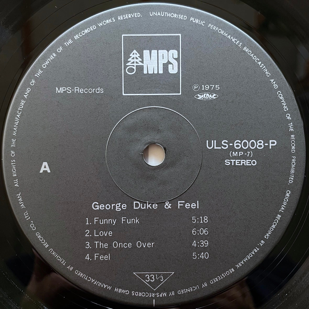 GEORGE DUKE & FEEL w/Airto, Flora Purim, Frank Zappa - Japan MPS ULS-6008-P obi