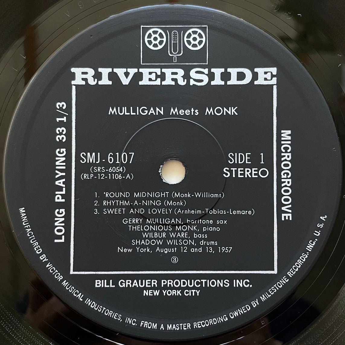 THELONIOUS MONK & GERRY MULLIGAN / MULLIGAN MEETS MONK - Japan Riverside LP NM SMJ-6107