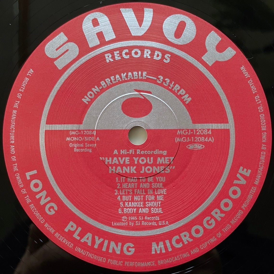 HANK JONES / HAVE YOU MET HANK JONES on Savoy - Japan LP obi MGJ-12084