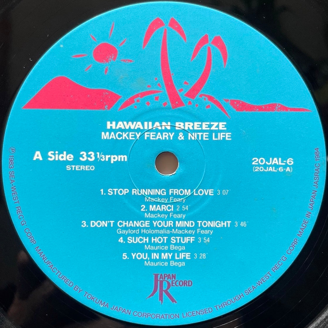 MACKEY FEARY & NITE LIFE / HAWAIIAN BREEZE - Japan LP 20JAL-6 Hawaiian Soul/Funk