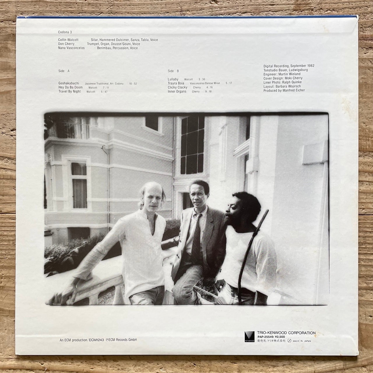 CODONA 3 - COLLIN WALCOTT, DON CHERRY, NANA VASCONCELOS on ECM - Japan PROMO LP PAP-25549