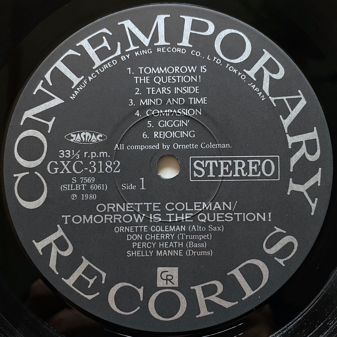 ORNETTE COLEMAN / TOMORROW IS THE QUESTION - Japan Contemporary LP GXC-3182