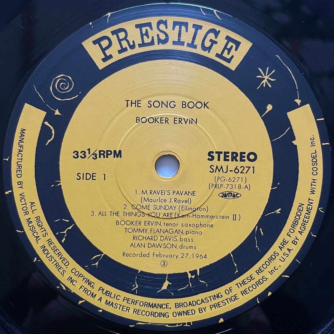 BOOKER ERVIN / THE SONG BOOK on Prestige - Japan LP NM SMJ-6271