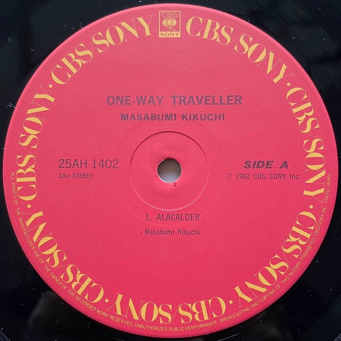 MASABUMI KIKUCHI / ONE-WAY TRAVELLER on CBS/SONY - Japan Original LP Jazz Funk 25AH1402