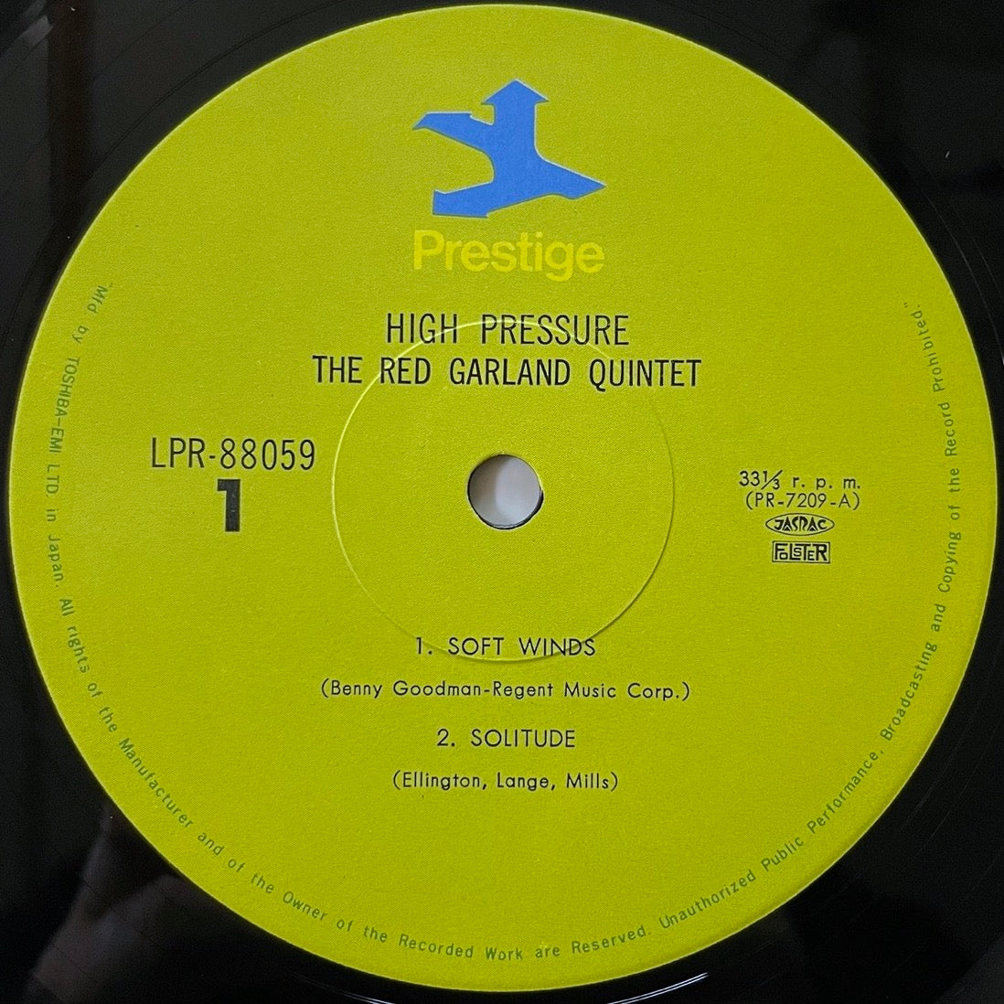 RED GARLAND QUINTET with JOHN COLTRANE / HIGH PRESSURE - Japan Prestige MONO LP LPR-88059