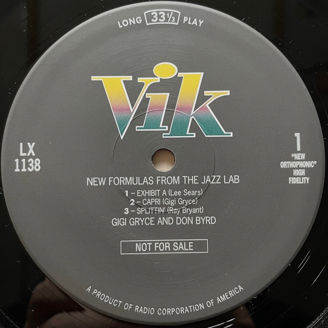 GIGI GRYCE AND DONALD BYRD / NEW FORMULAS FROM THE JAZZ LAB. on Vik - Japan Promo only LP LX-1138