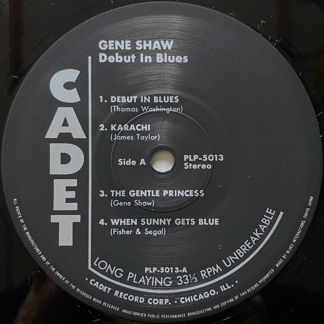 GENE SHAW / DEBUT IN BLUES on Argo - Japan LP PLP-5013