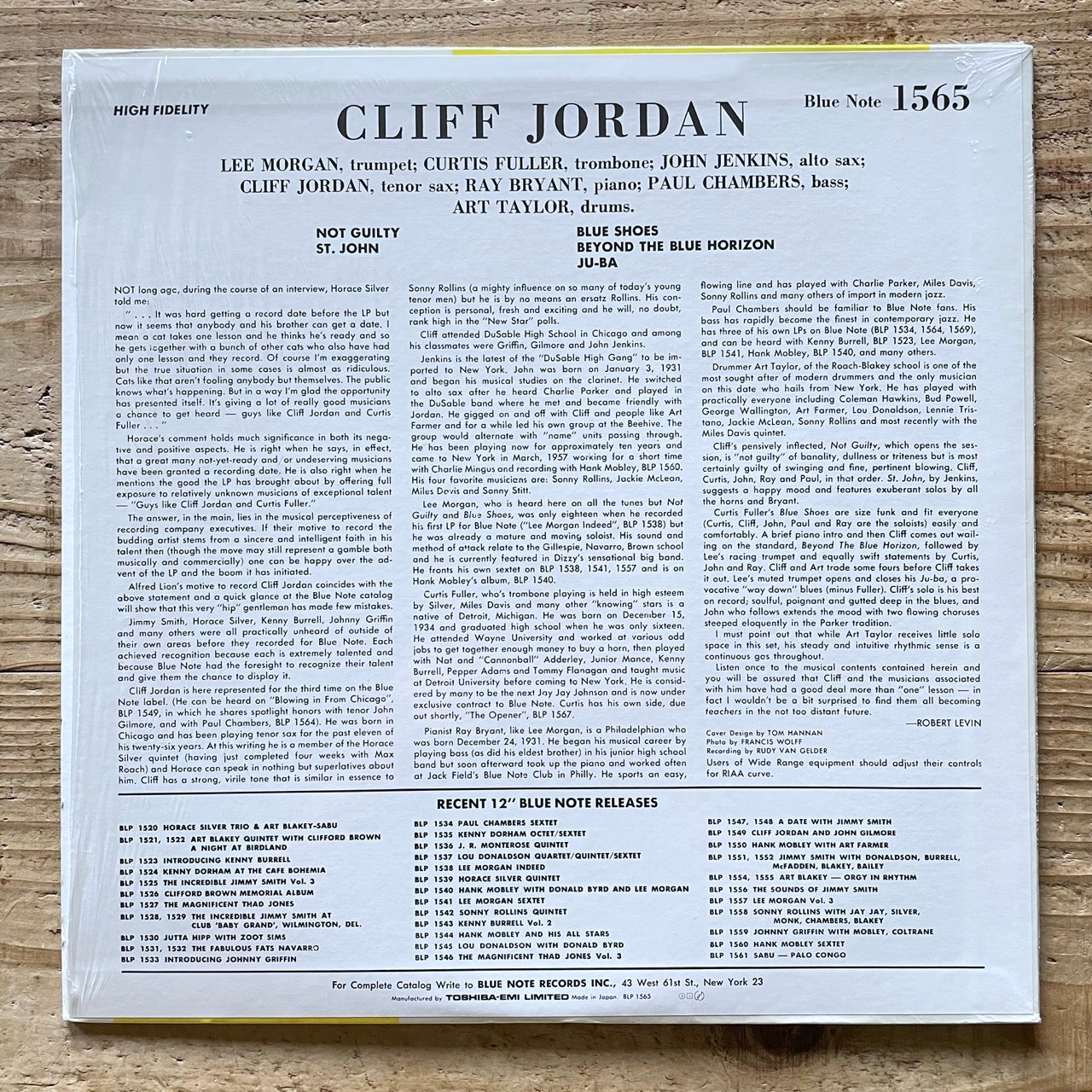 CLIFF JORDAN with LEE MORGAN, CURTIS FULLER on Blue Note - Japan MONO LP NM BLP-1565