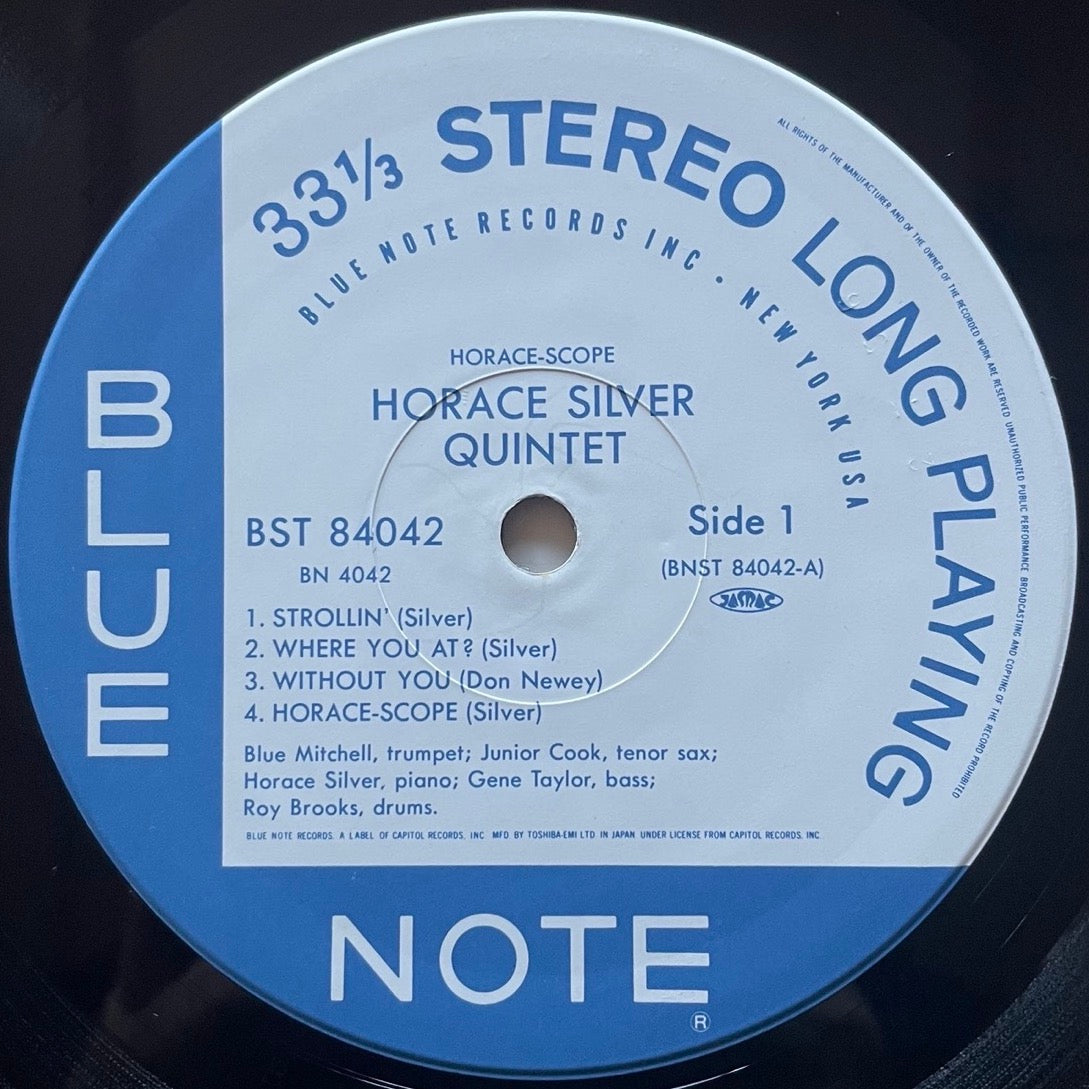 HORACE SILVER QUINTET / HORACE-SCOPE - Blue Note Japan LP BN4042
