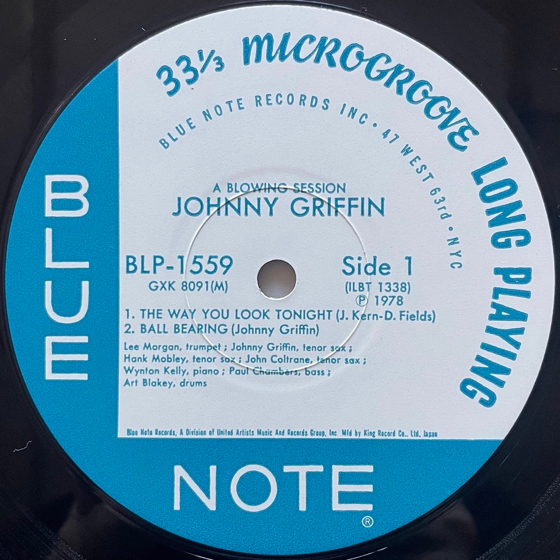 JOHNNY GRIFFIN / VOL.2 A BLOWING SESSION - Japan Blue Note King LP GXK-8091