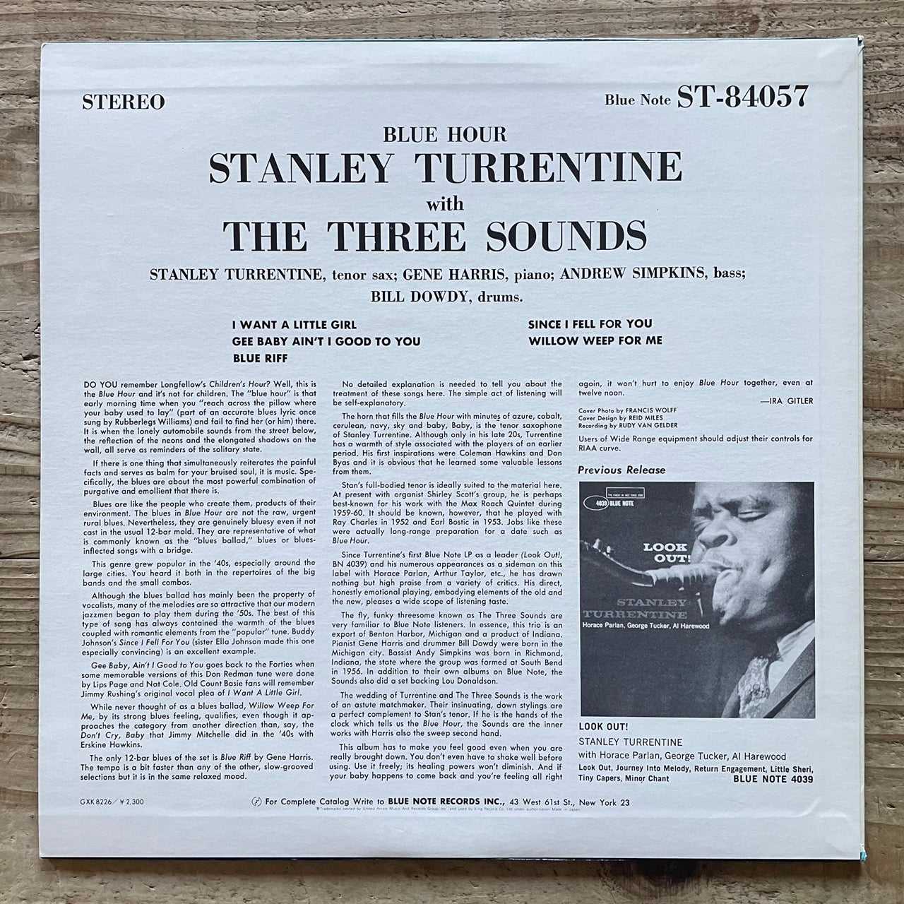 STANLEY TURRENTINE / BLUE HOUR - Japan Blue Note King LP GXK-8226
