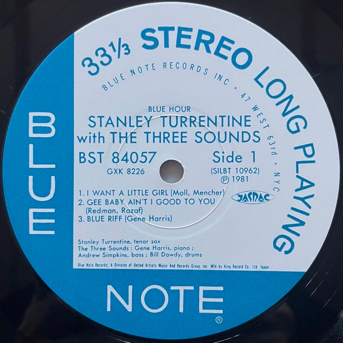 STANLEY TURRENTINE / BLUE HOUR - Japan Blue Note King LP GXK-8226