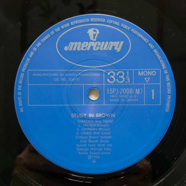 CLIFFORD BROWN & MAX ROACH / STUDY IN BROWN on Emarcy - Japan LP