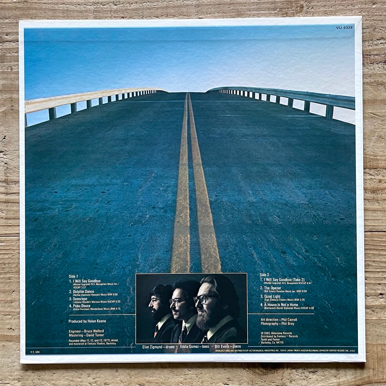 BILL EVANS TRIO / I WILL SAY GOODBYE - Japan Fantasy LP NM VIJ-6328