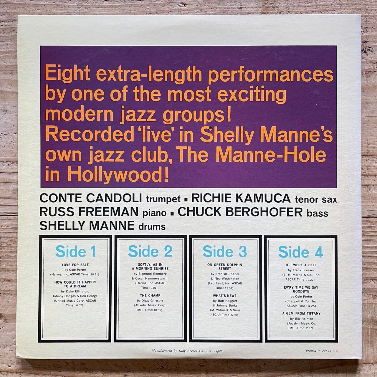 SHELLY MANNE & HIS MEN / AT THE MANNE HOLE (2LP) on Contemporary - Japan King LP LAX-3140/1