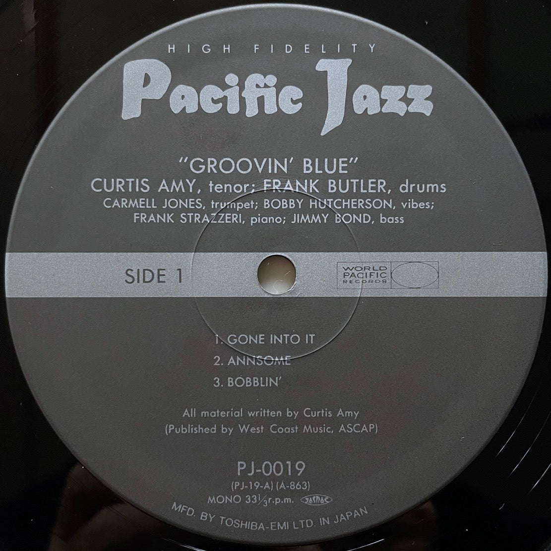 CURTIS AMY & FRANK BUTLER / GROOVIN' BLUE on Pacific Jazz - Japan MONO LP NM PJ-0019 Bobby Hutcherson