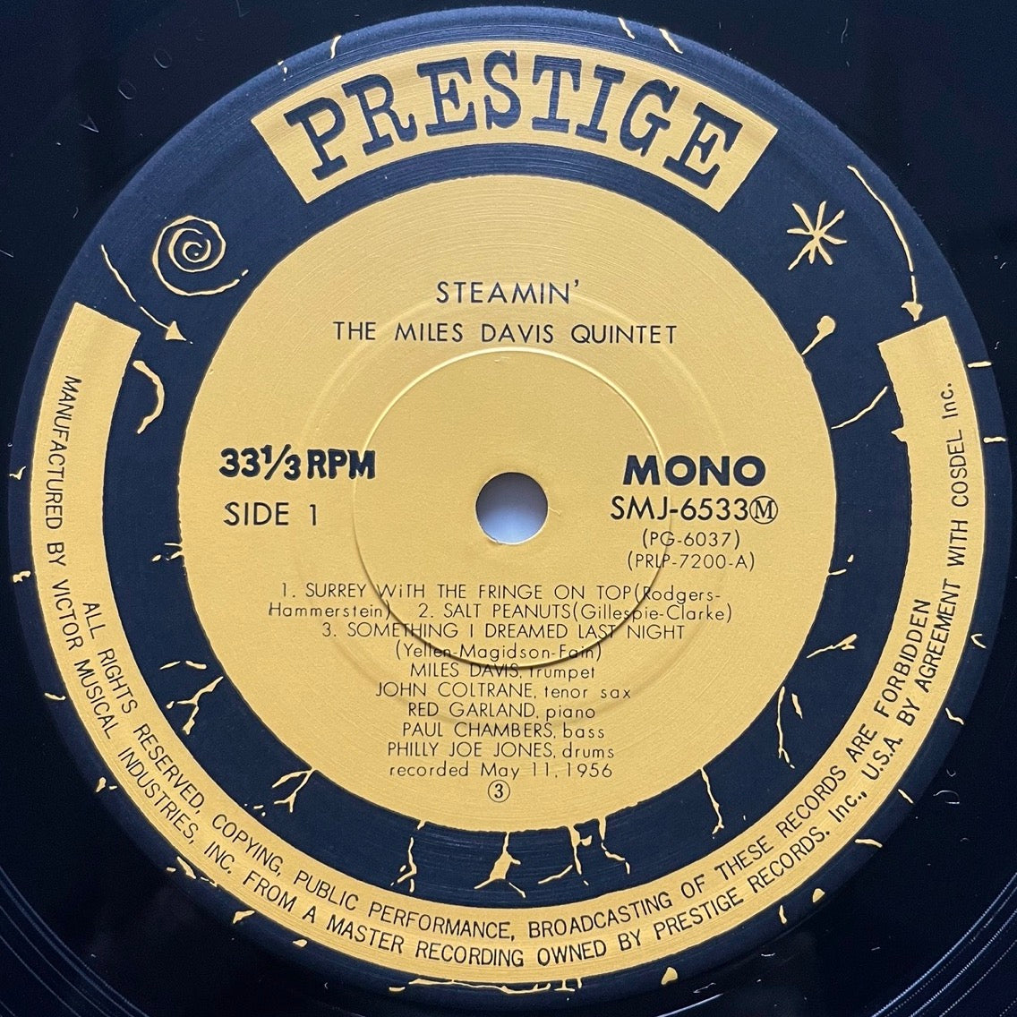 MILES DAVIS QUINTET / STEAMIN' on Prestige - Japan MONO LP NM SMJ-6533