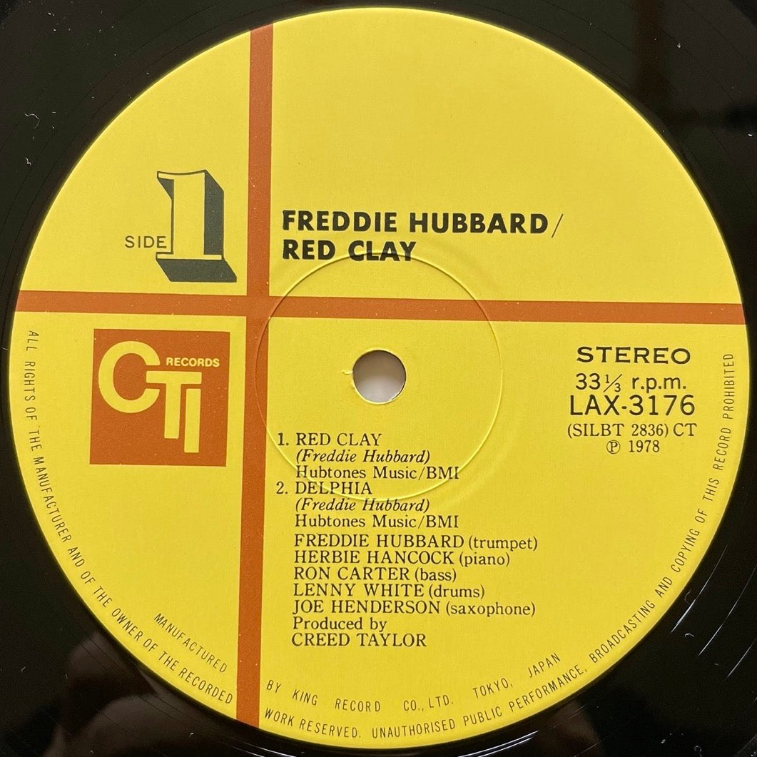 FREDDIE HUBBARD / RED CLAY on CTI - Japan LP NM LAX-3176