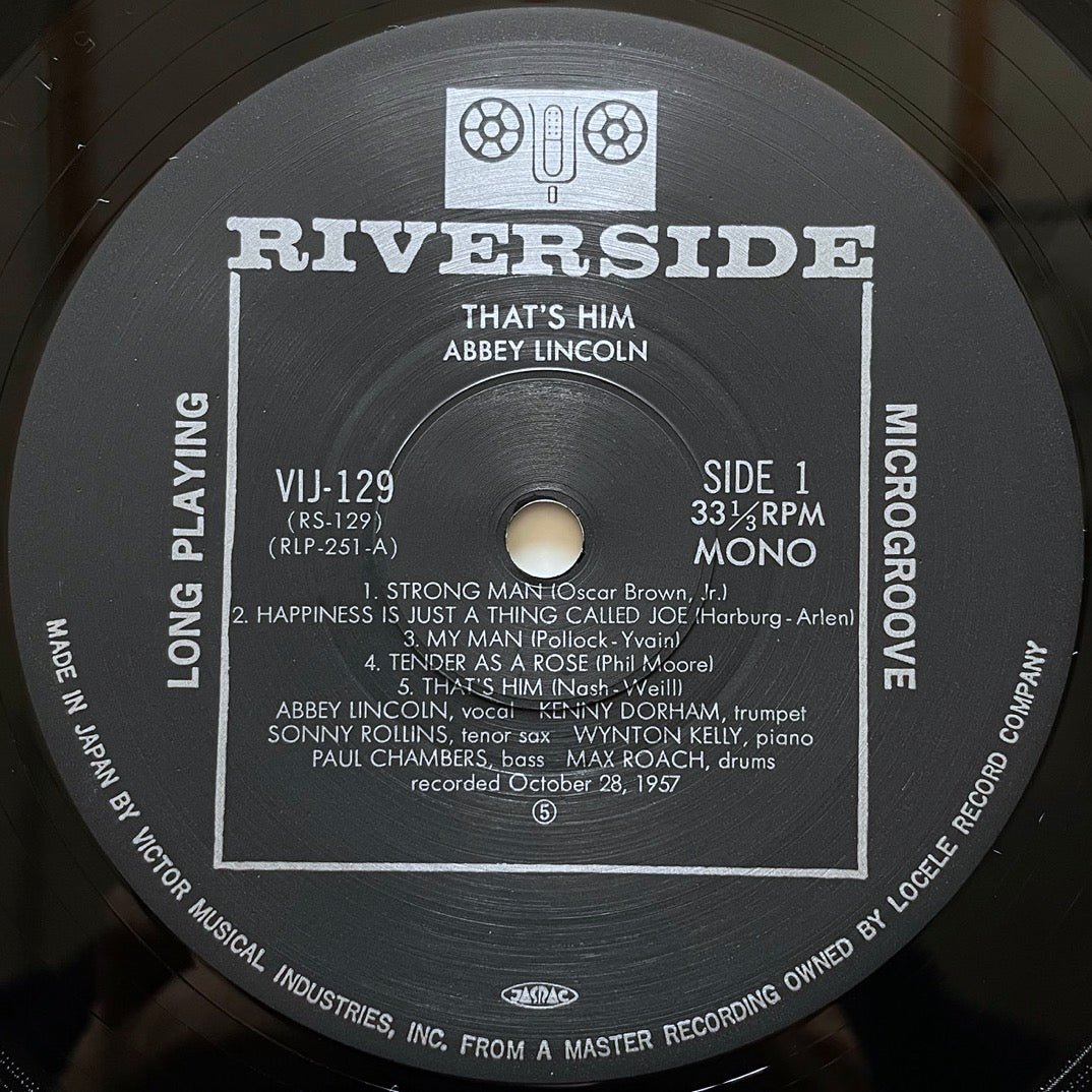 ABBEY LINCOLN / THAT'S HIM on Riverside - Japan MONO LP NM VIJ-129 obi