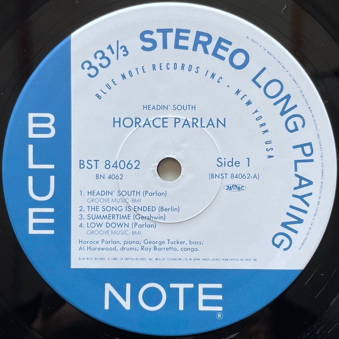HORACE PARLAN / HEADIN' SOUTH on Blue Note - Japan LP NM BN4062
