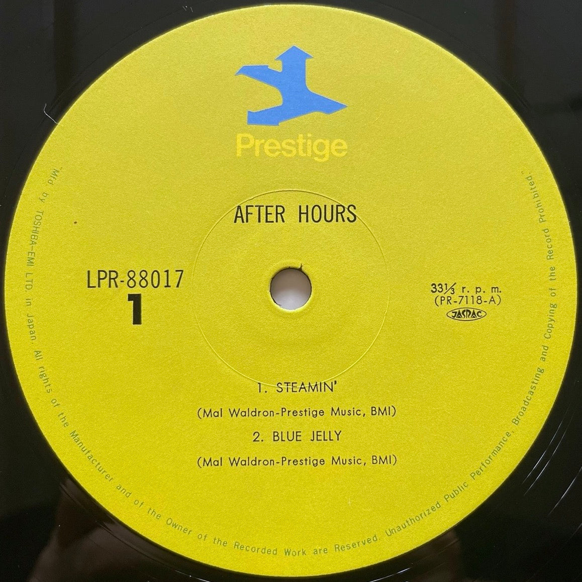 THAD JONES / AFTER HOURS on Prestige - Japan MONO LP LPR-88017 obi