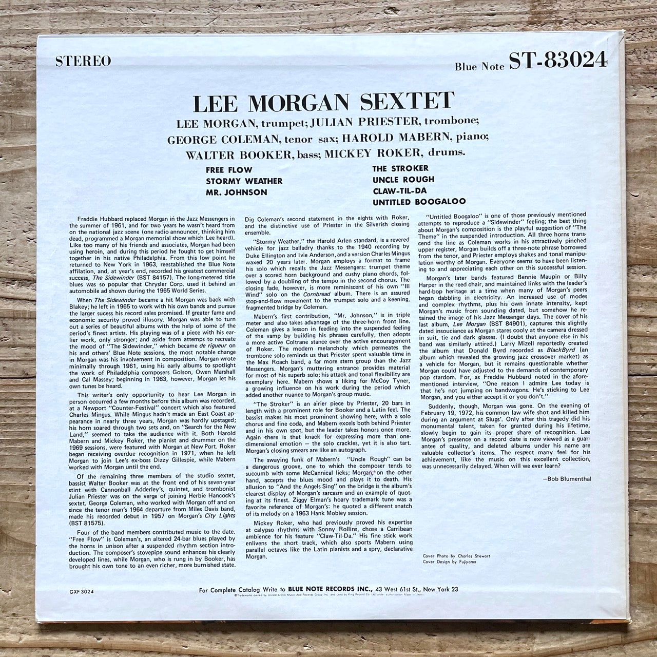 LEE MORGAN SEXTET on Blue Note - Japan King Original LP GXF-3024