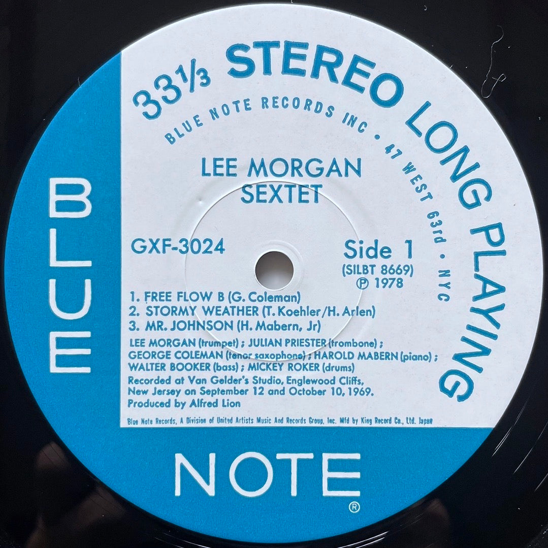 LEE MORGAN SEXTET on Blue Note - Japan King Original LP GXF-3024