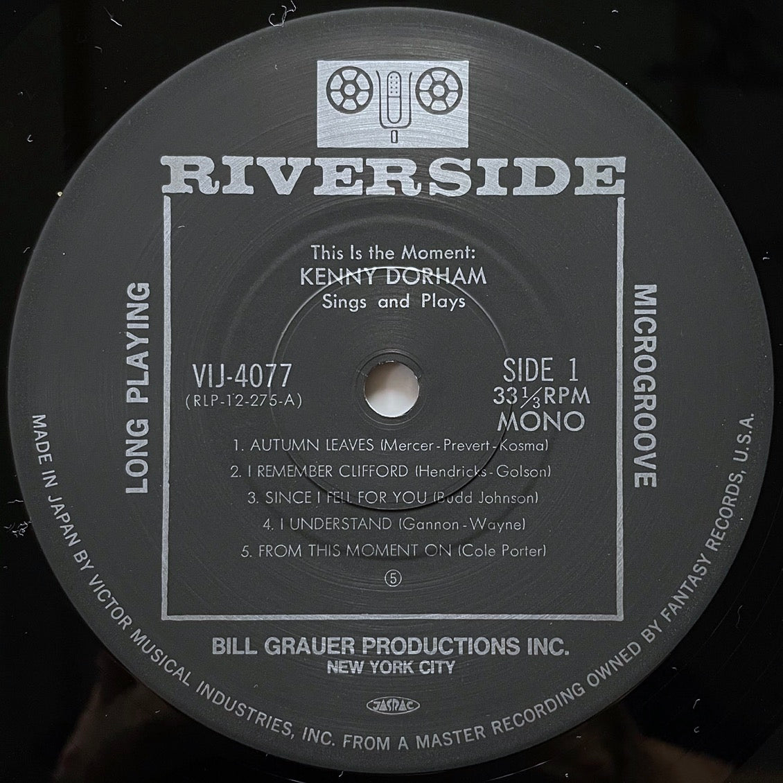 KENNY DORHAM / THIS IS THE MOMENT on Riverside - Japan LP NM VIJ-4077