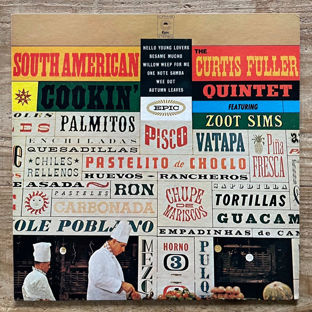 CURTIS FULLER QUINTET feat. ZOOT SIMS / SOUTH AMERICAN COOKIN' on Epic - Japan LP ECPM-90