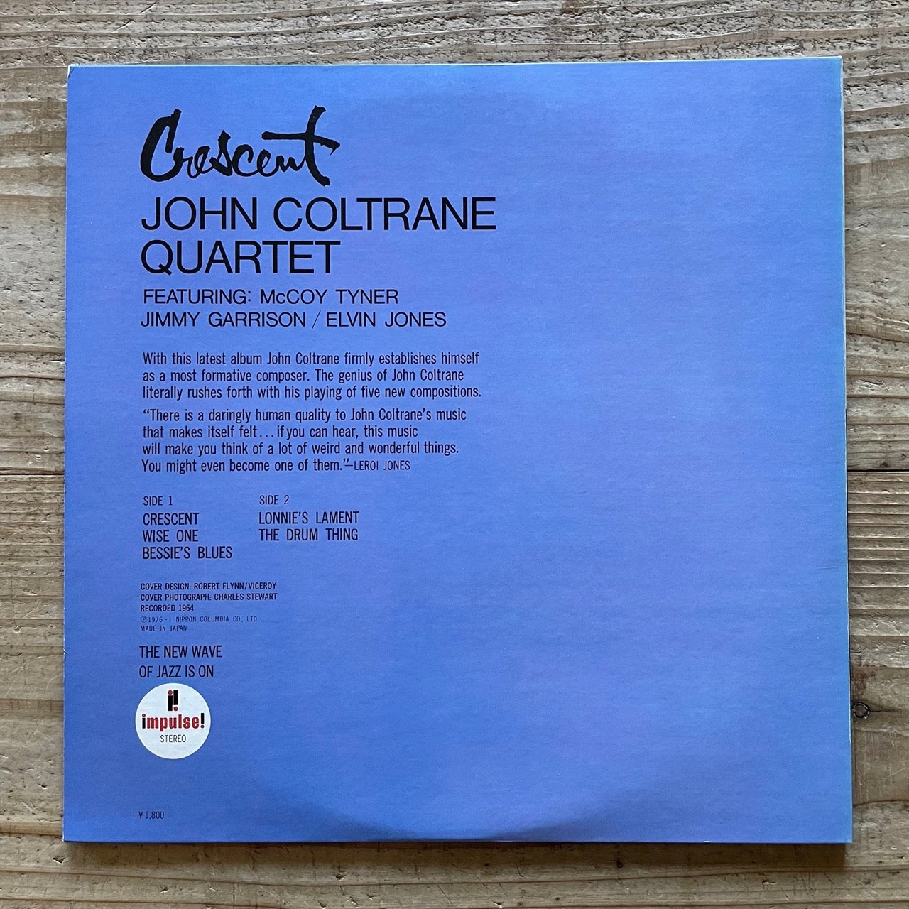 JOHN COLTRANE QUARTET / CRESCENT- Japan Impulse LP Gatefold NM YS-8506-AI obi