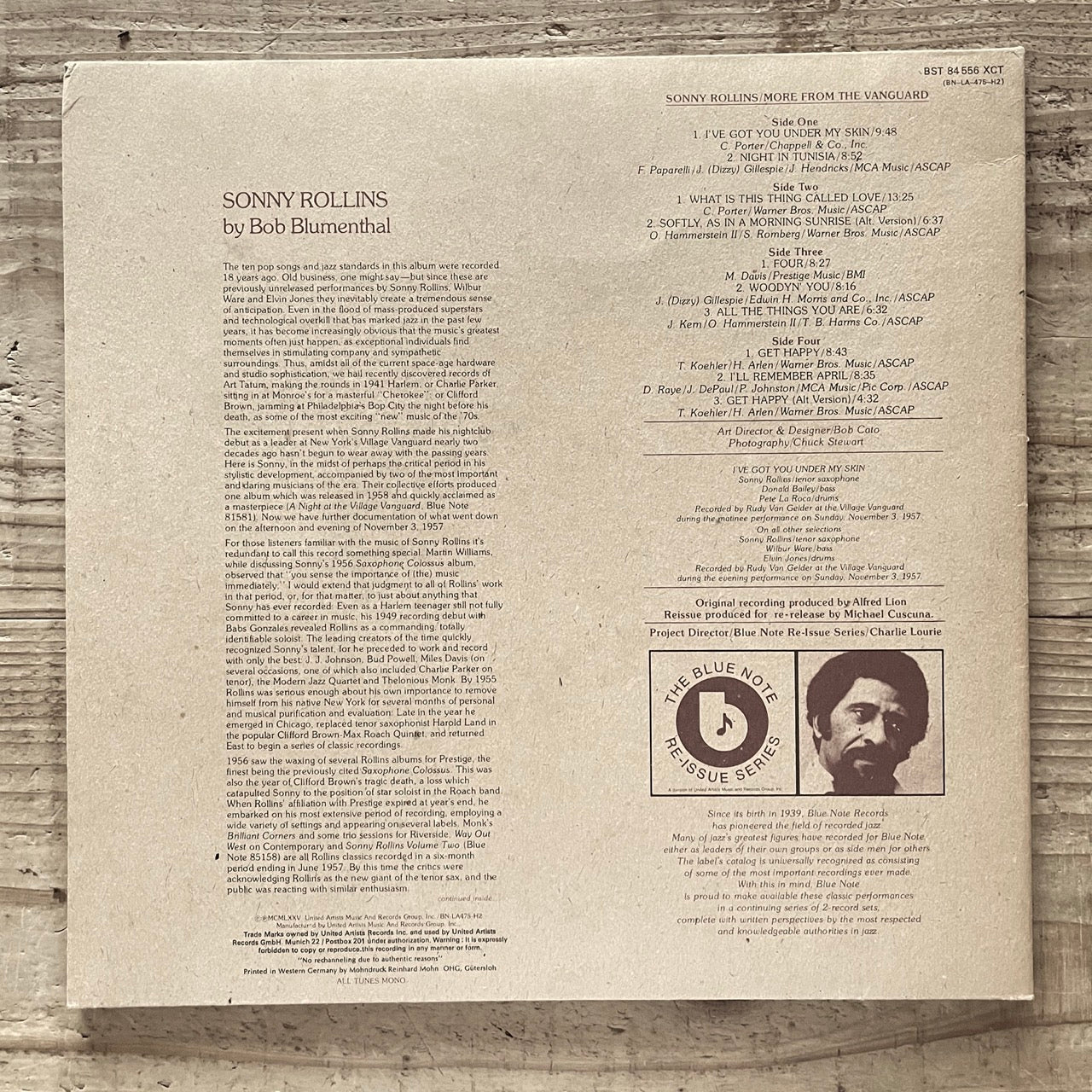 SONNY ROLLINS / MORE FROM THE VANGUARD (2LP) - German Blue Note BST-84556 XCT