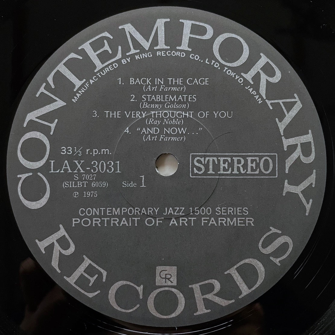 ART FARMER / PORTRAIT OF on Contemporary - Japan King LP LAX-3031