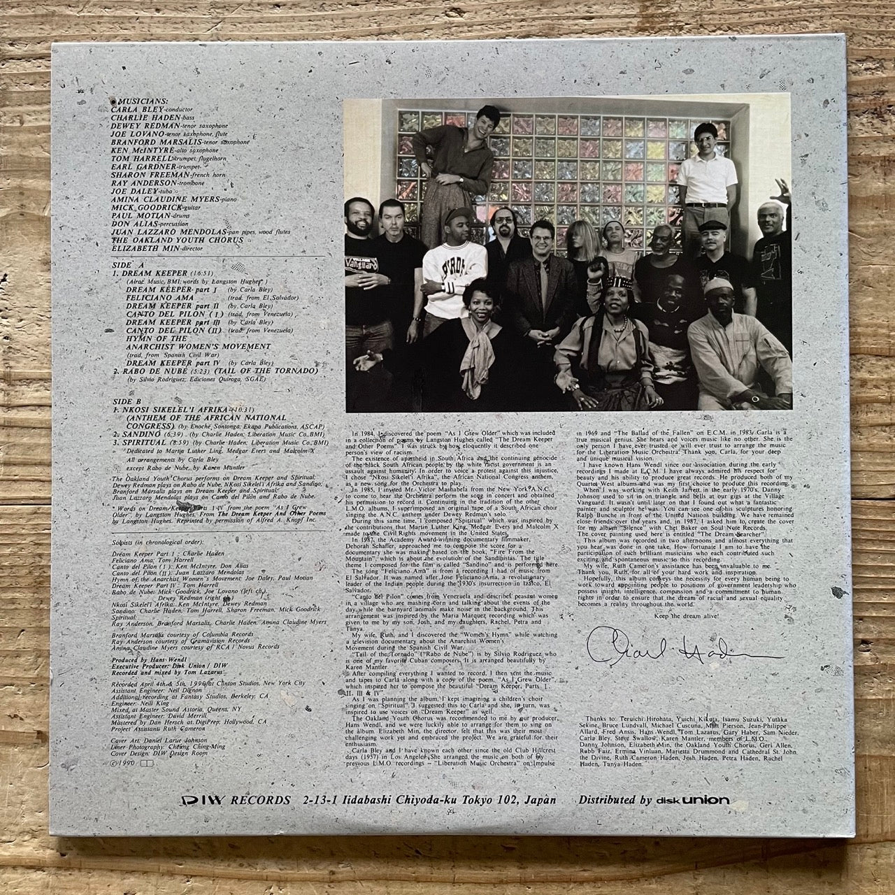 CHARLIE HADEN AND THE LIBERATION MUSIC ORCHESTRA / DREAM KEEPER on DIW - Japan Original LP